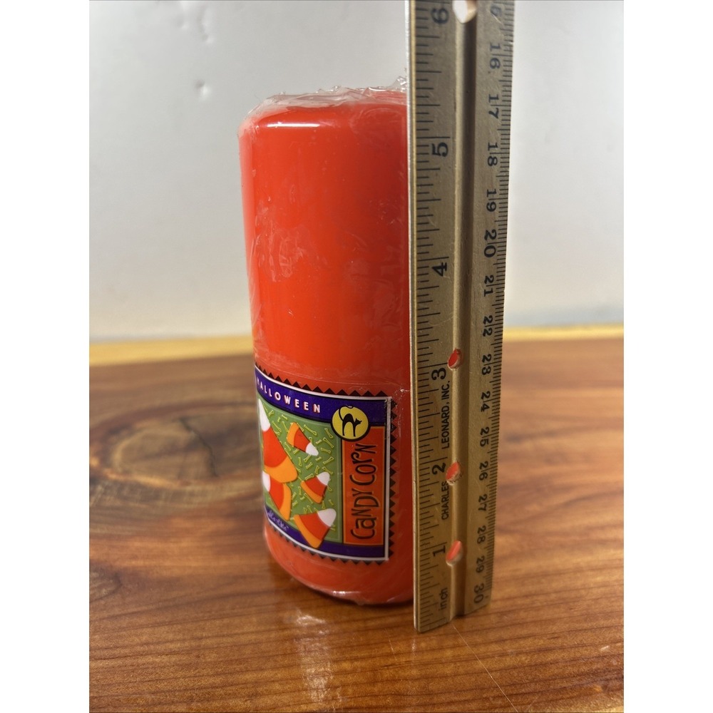 Vtg Candle-Lite Company Candy Corn 5 1/2 LARGE Halloween Candle NOS - Picture 5 of 6